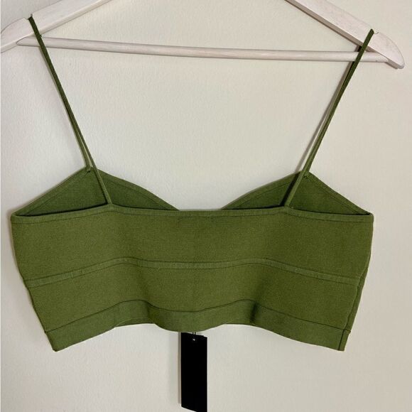 NWT Gianni Bini Kaylyn Knit Bralette in Basil - Picture 5 of 10